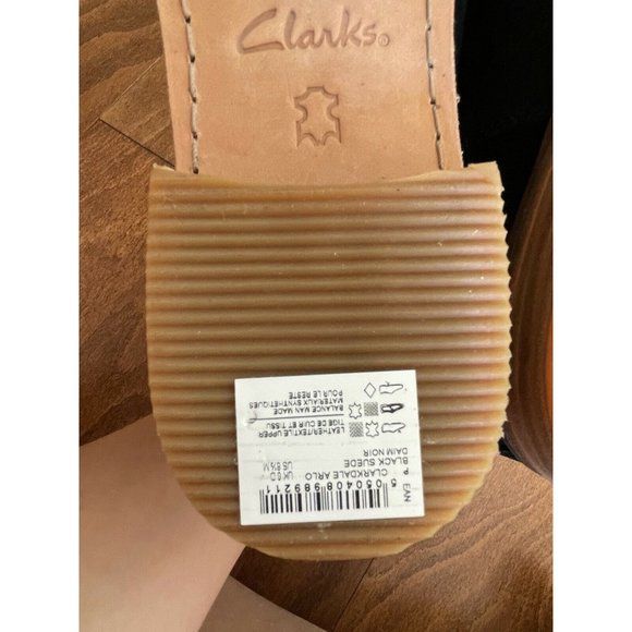 Clarks Clarksdale Arlo Ankle Boots Black Suede Slip on Size 8.5 - Picture 8 of 9